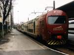 EB760-010 + EA761-010 (FL)der Ferrovie Lombarde auf Bahnhof Milano Stazione Ferrovie Nord am 14-1-2001. Bild und scan: Date Jan de Vries.