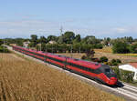 Der hamsterbäckige ETR 675 007 italo EVO war zum Mittag des 13. September 2021 als  Zug 8982 von Venezia Santa Lucia nach Torino Porta Nuova unterwegs, und wurde von mir in Mestrino fotografiert.