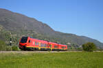 BTR 813 001 mit R 11806 zwischen Quincinetto und Settimo-Tavagnasco - 18.04.2022