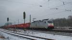 186 138-4 der ITL mit Containerzug in Fahrtrichtung Süden am ... 186 138-4 der ITL mit Containerzug in Fahrtrichtung Süden am ...