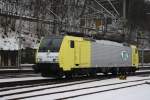 ITL ES 64 F4-203 rangiert am 19.02. 10 im Bahnhof Bad ...