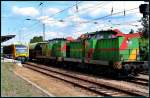 ITL Eisenbahngesellschaft mbH 293.01 & 293.01 -ITL- gesichtet im Bhf Neustrelitz.  am 01.07.08 
