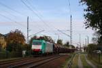 E186 250-7 zieht am 18.10. 11 einen Ganzzug durch DD.-Stetzsch  ...