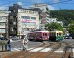 Die Strassenbahn von Nagasaki - die alten Wagen sind noch immer Bestandteil des Stadtbildes.
