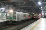 JR East Tôhoku Hauptlinie Nahverkehrszug mit serie 701, am bahnhof Sendai 06.01.2024.