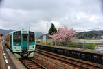 Die Ostküstenlinie der Insel Shikoku, Triebwagen 1509 in Kuwano. 3.April 2015. 