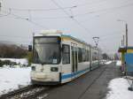 Stra�enbahnlinie 2 nach Jena-Ost an der Haltestelle Winzerla.(28.1.2010)  ...
