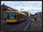 Tw 246 als Linie 6 nach Daxlanden bei der Haltestelle ...