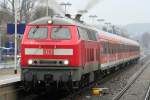 Die 218 139-4 zieht ...  Eric Otten 13.02.2011