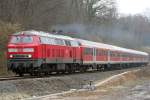 Die 218 139-4 zieht ...  Eric Otten 26.02.2011