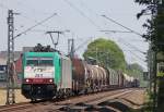 kbs-485-venlo-aachen-monchengladbach-hagen COBRA Lok 2811 mit einem gemischten G�terzug als Umleiter nach Aachen-West und weiter nach Montzen am Km 29.0 kurz vor Geilenkirchen, 22.5.10