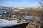 Als 83162 �berquert VT26 am 05.01.2010 die Wei�e Elster in ...