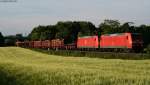 kbs-703-rheintalbahn-offenburg-basel 145 032-9 und 185 081-7 mit einem gemischten G�terzug gen S�den bei Denzlingen 25.5.10