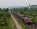 145 009-7 (DB Cargo) mit einem KLV am 2. Juni ... 145 009-7 (DB Cargo) mit einem KLV am 2. Juni ...