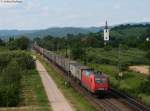 kbs-703-rheintalbahn-offenburg-basel 145 048-5 mit einem Ambrogio KLV gen S�den bei Denzlingen 6.7.10