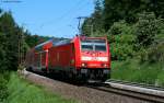 kbs-720-schwarzwaldbahn 146 237-3 'Karlsruhe' und 228-2  mit dem IRE 5191 (Karlsruhe Hbf-Kreuzlingen) bei Talm�hle 5.6.10