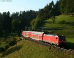 kbs-720-schwarzwaldbahn 146 237-3 'Karlsruhe' mit dem RE 4719 (Karlsruhe Hbf-Konstanz) bei Nu�bach 13.7.10