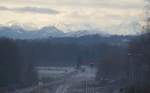 Zwei Regioshuttle der Bodensee-Oberschwabenbahn sind am 30.12. auf der S�dbahn ...