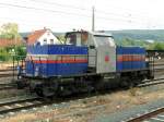 Kathleen (214 012-7) wartet am 30.06.10 in Kronach auf die ...