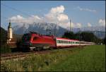 kbs-950-inntalbahn 1116 206 (A-�BB 9381 1116 206-2) ist mit dem OEC 663 'Erlebnis Demokratie' dem R�ckweg nach Wien. (07.08.2009)