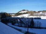 Der Viadukt bei Harbatshofen mit ALX 38713 von Lindau Hbf ... Der Viadukt bei Harbatshofen mit ALX 38713 von Lindau Hbf ...