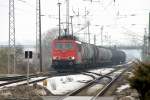 155 121-7 mit Kesselwagenzug ...  Maik Gentzmer 24.02.2010