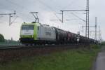 185-CL 007 von Captrain mit einem Kesselzug am 08.05.2010 bei ...
