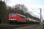 155 268-6 mit Kesselwagenzug ...  Ralf Baade 26.03.2011