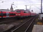 koln-hbf Eine Br 111 bei der einfahrt in den K�lner Hbf am 20.2.10