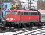 115 509-2 kommt ihrem EuroNight aus Wien Westbf. in K�ln ...