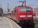 111 113-7 am 9.7.10 im K�lner Hbf mit Personenzug nach ...