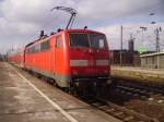 koln-messe-deutz Br 111 bei der durchfahrt durch den Bahnhof K�ln Messe Deutz am 18.2.10