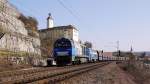 Ein Kohle-Leerzug mit Vossloh ...  Gerhard Huck 08.03.2011