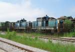 Bei den Lokomotiven 734-031 und 734-109, die am 14.05.2009 im Depot Fushe Kosova/Kosovo Polje abgestellt sind, handelt es sich um die frheren DB-Lokomotiven 260 418 oder 527 bzw. 261 637 oder 690, die Mitte der 1980er Jahre an die jugoslawische Staatsbahn verkauft worden sind