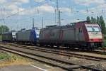185 592-3,145 099-8 und 185 573-3 abgestellt in Krefeld 14.7.2010 ...