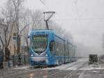 Der Schnee in Zagreb !!! Linie 17 auf der Haltestelle ulekova-Strae.