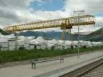Laaser Marmorbahn S�dtirol,Laas im Vinschgau.Laaser Marmorbahn.Unmittelbar beim Bahnhof Laas/Lasa der Vinschgaubahn,liegt das Werk der Lasa Marmo AG.Den ca. 200 Mio.Jahre alten schneeweissen Marmor findet man in Denkm�lern und Bauwerken auf der ganzen Welt.01.06.10