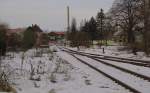 Bahnhofsausfahrt Richtung Nebra mit ...  Frank Thomas 18.12.2010