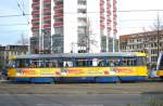 leipzig Seitenansicht des Tatra T4D-M Triebwagens 2053. 03.04.10 Wintergartenstra�e