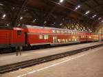 leipzig-hbf Doppelstock Zwischenwagen im Hbf Leipzig 12.02.2010