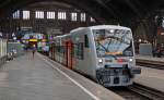 VT 014 der MRB steht am 15.04.10 zur Fahrt nach ...
