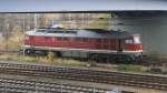 232 158 der LEG rangiert am 13.11.2009 im Bahnhof Angerm�nde ...