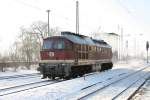232 004 der LEG am 26.01.2010 in Passow/Uckermark  ...