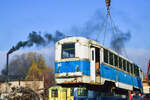 Straßenbahn RVR-6M2 #045 am 22.10.2019, Schrottplatz der  SIA Refonda , Daugavpils.