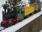 Meine Gartenbahn im Winter.   ...