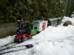 LGB Die Stainz 2 ist mit ihren j�hrlichen Winterdampfsonderzug in Richtung St.Gertraud unterwegs.
