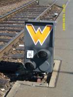 Lichtsignale Zwergw�rterlichtsignal in Berlin Grunewald.