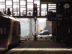 Chemnitz HBF, Signal 62N1 zeigt Ausfahrt aus Gleis 10 mit ...