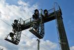 Signalbr�cke mit S-Bahn Anzeigen ...  Rolf Reinhardt 11.11.2011