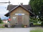 Gterabfertigung beim BB Bahnhof Nendeln in Liechtenstein   am 5.